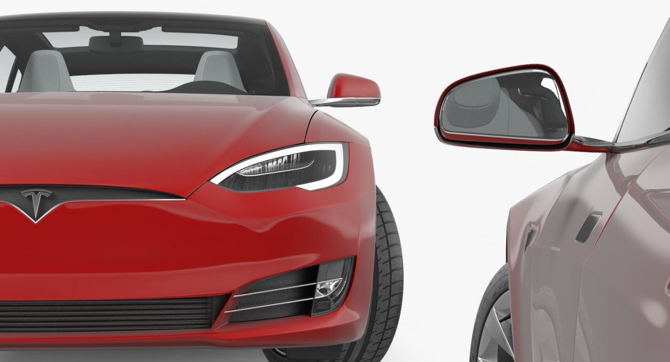 Tesla Model S 90D 2017 Rigged 3D model