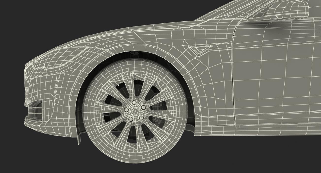 Tesla Model S 90D 2017 Rigged 3D model