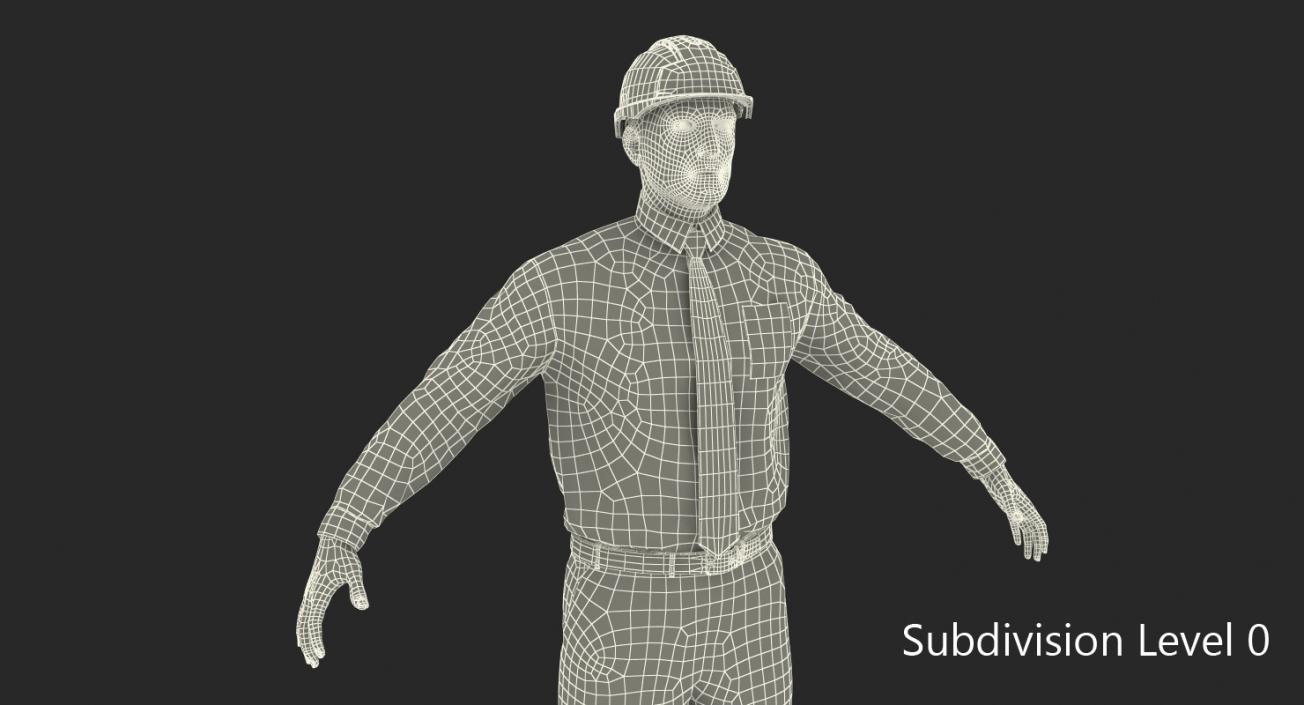 Construction Engineer in Hardhat 3D