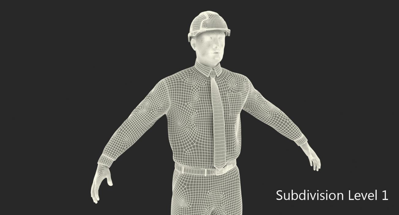 Construction Engineer in Hardhat 3D