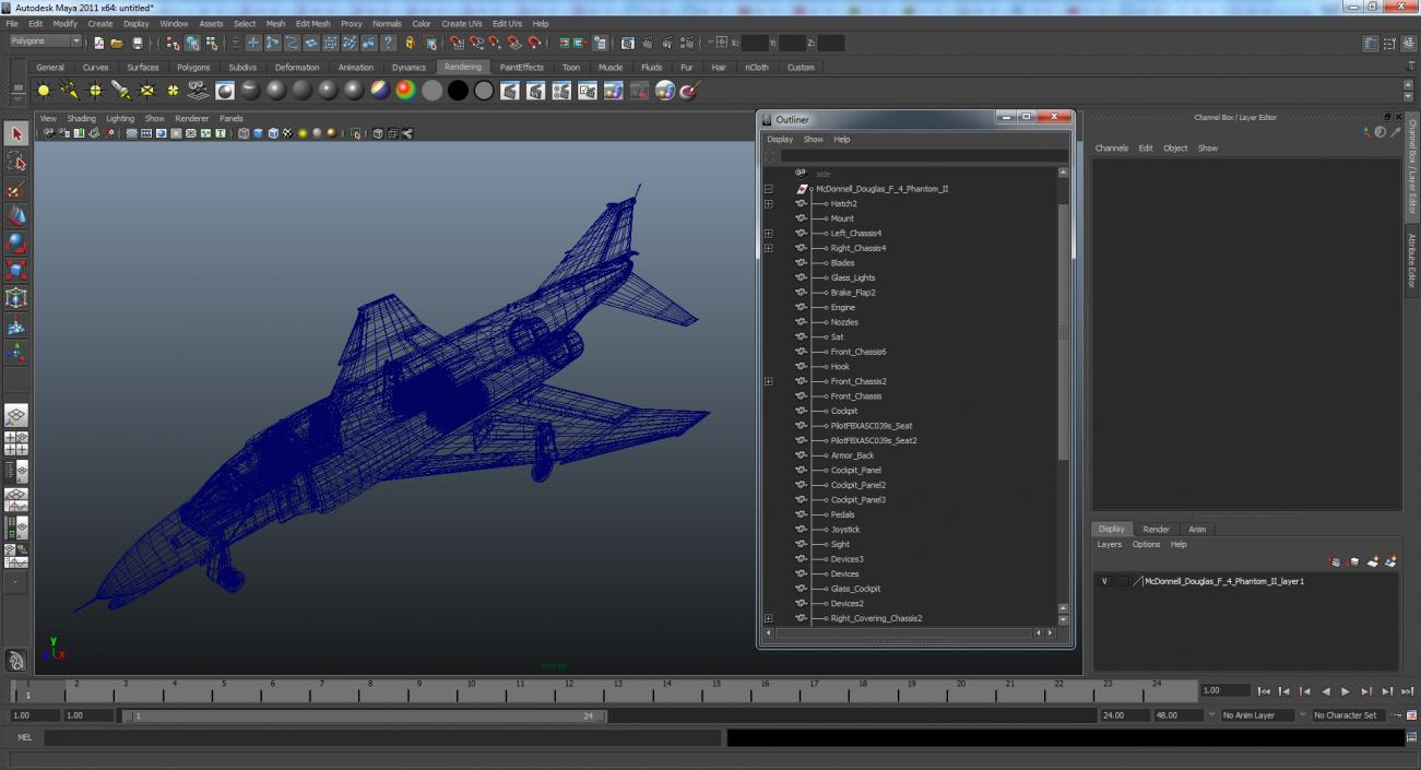 McDonnell Douglas F-4 Phantom II 2 3D model