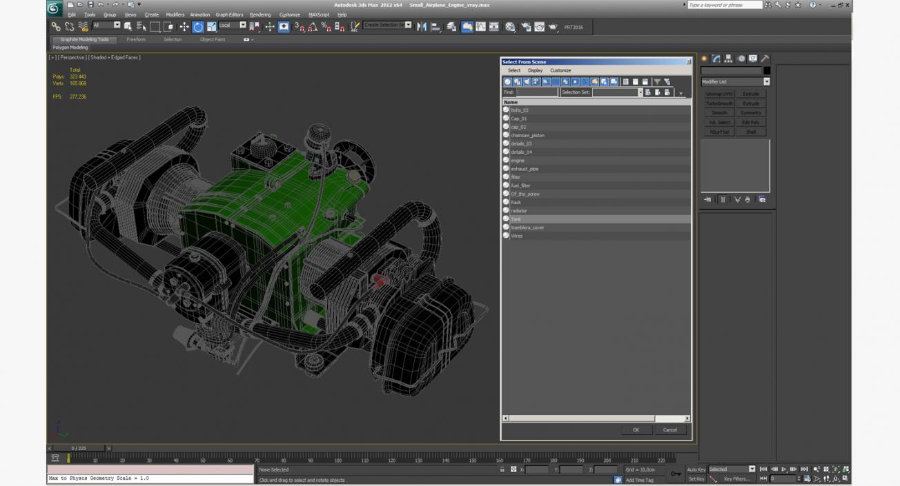 3D Small Airplane Engine