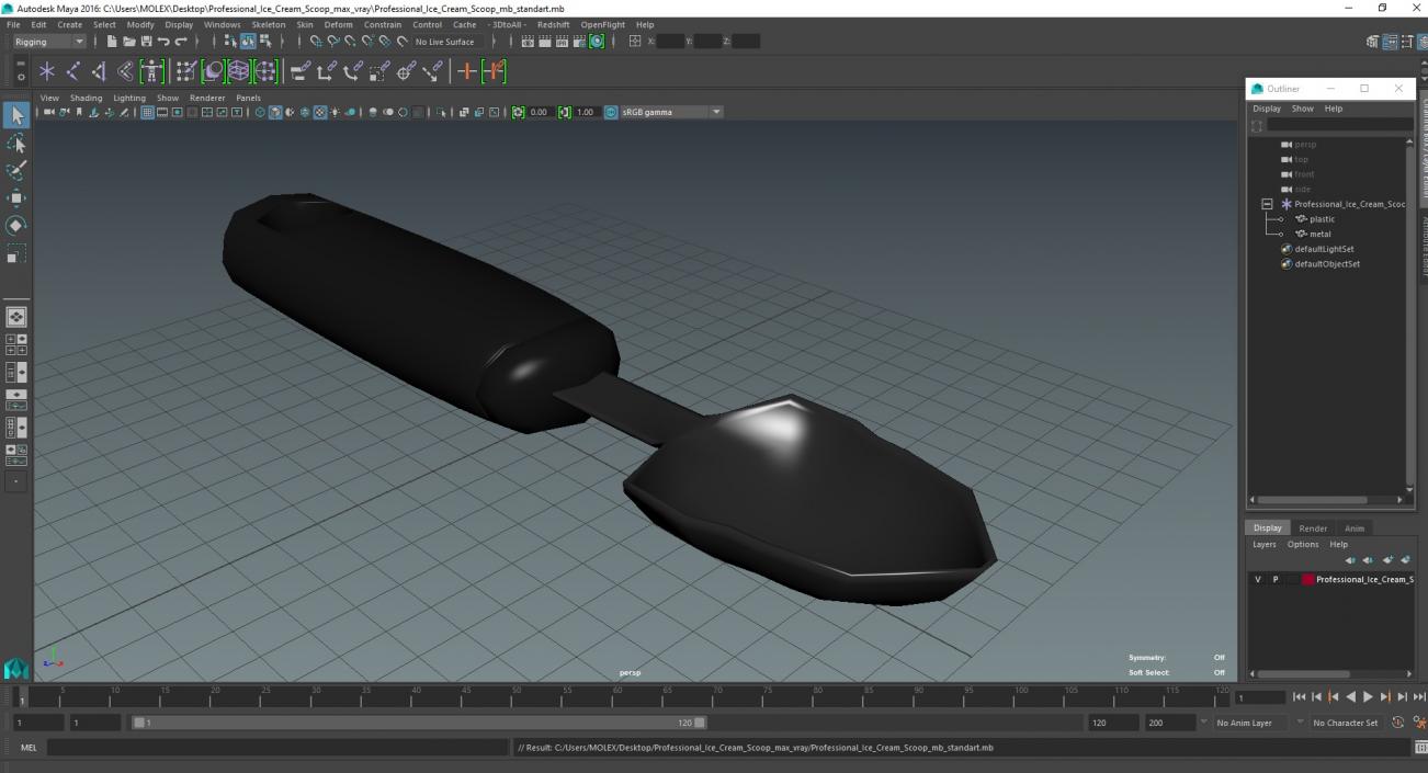 3D Professional Ice Cream Scoop model