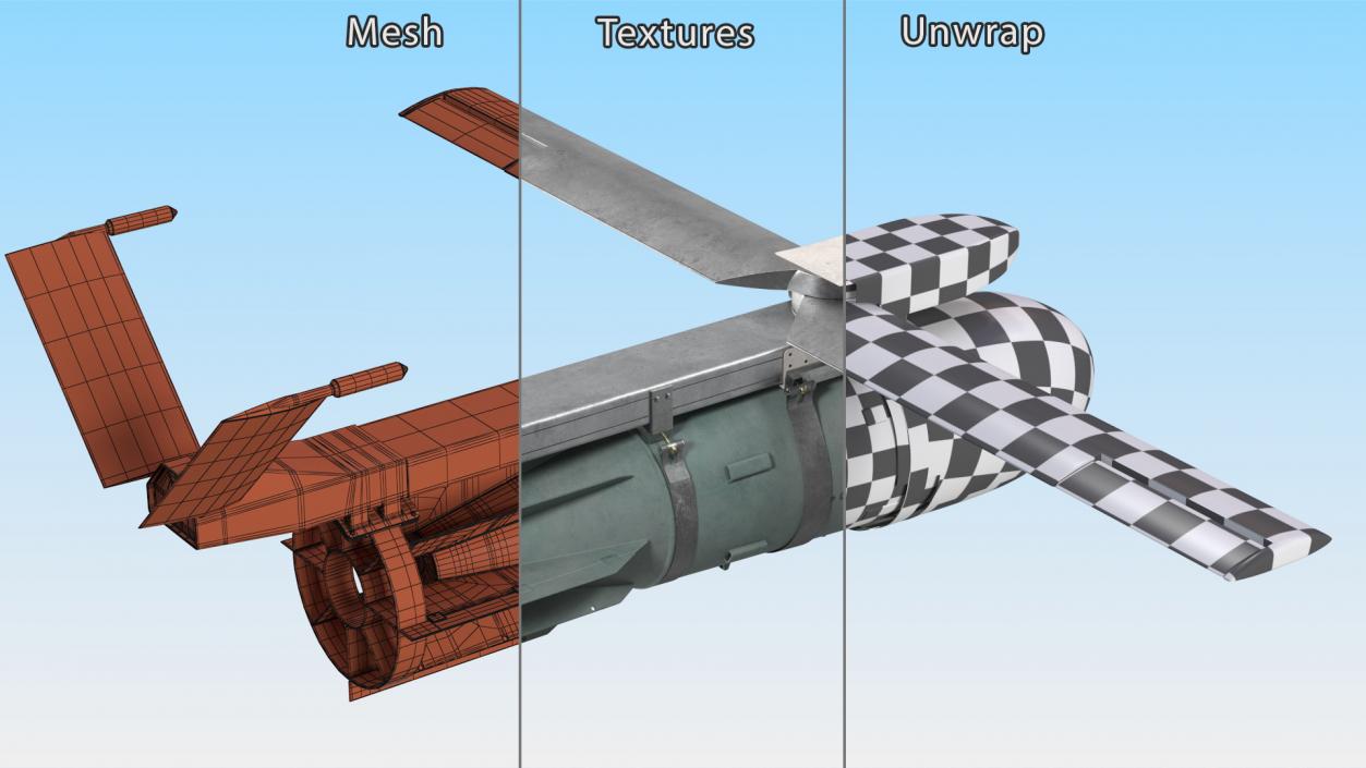 Russian FAB 3000 Air Bomb with UMPK 2 3D