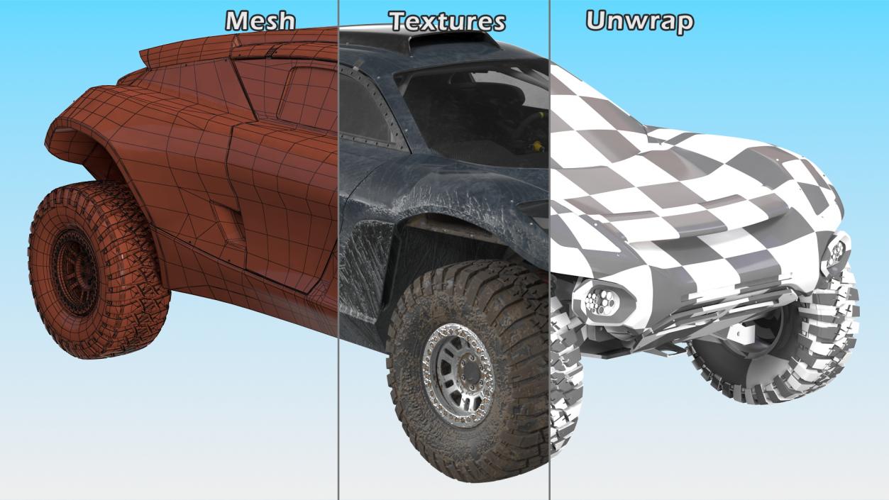 Off Road Racing Electric SUV Dirty 3D model