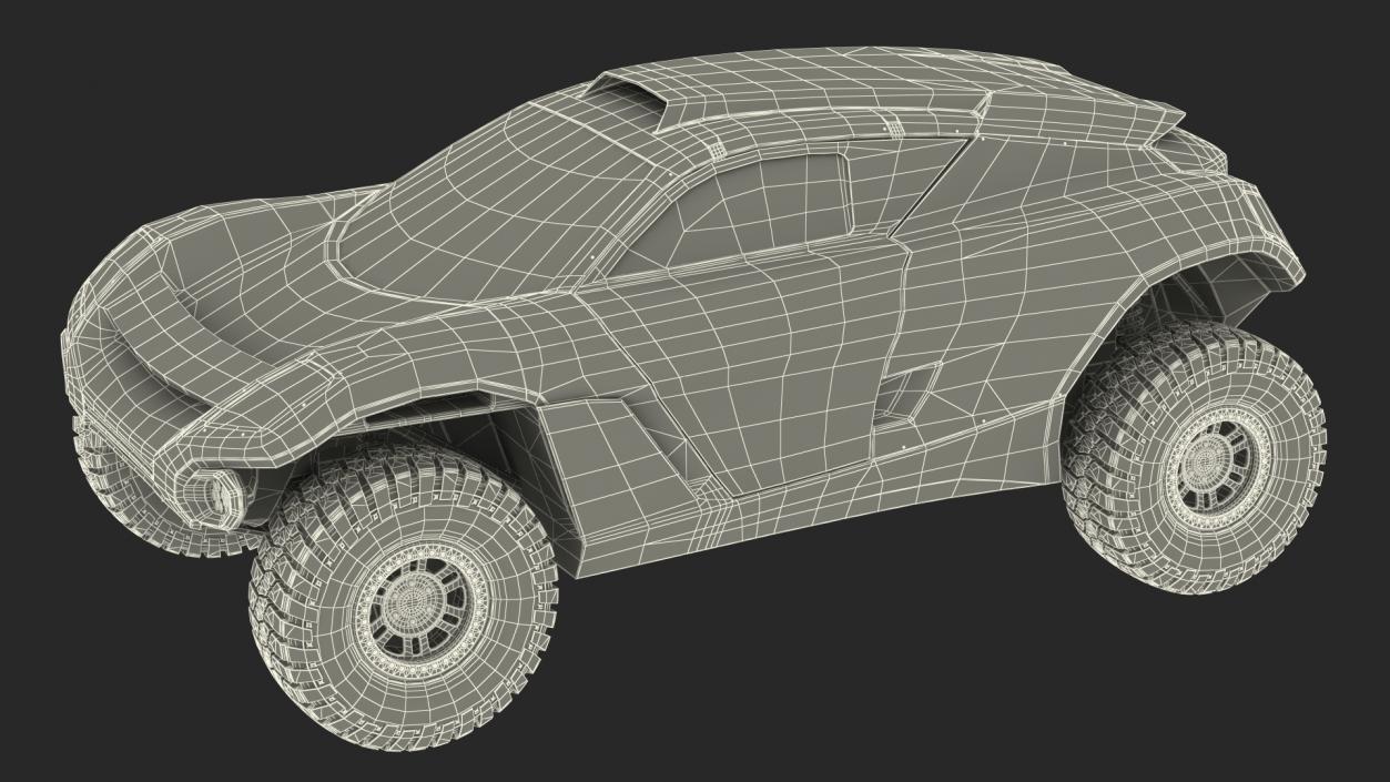 Off Road Racing Electric SUV Dirty 3D model