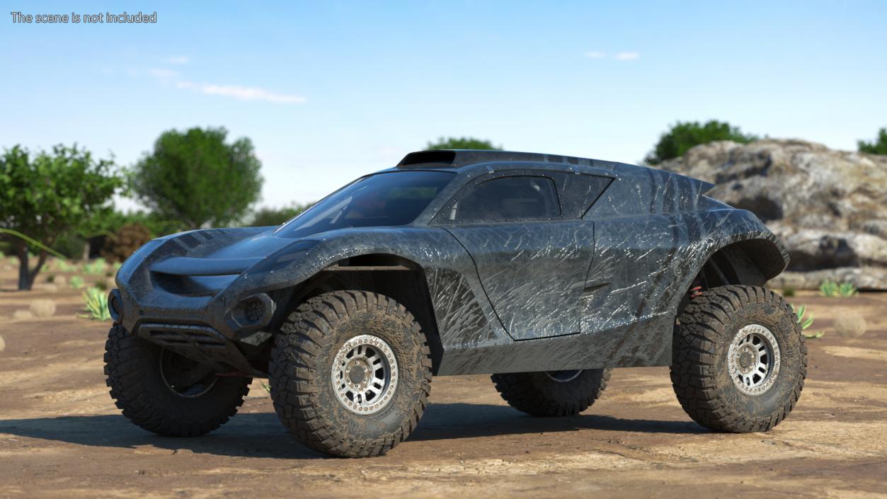 Off Road Racing Electric SUV Dirty 3D model