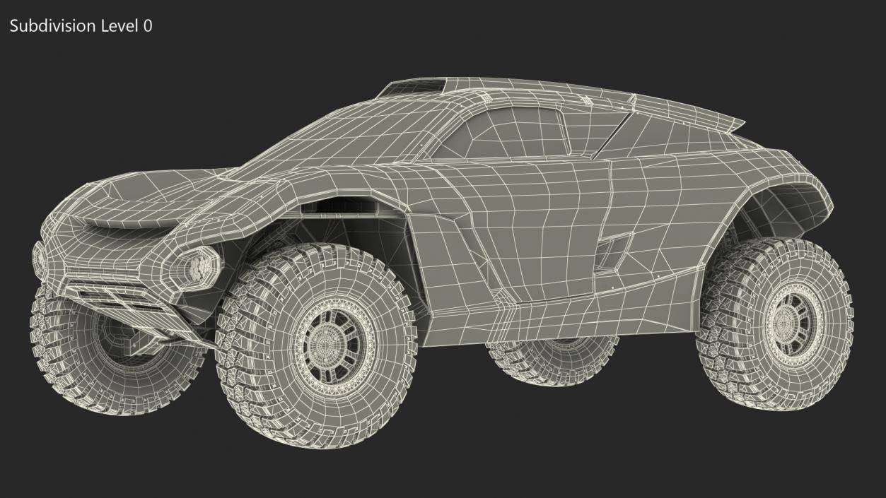 Off Road Racing Electric SUV Dirty 3D model