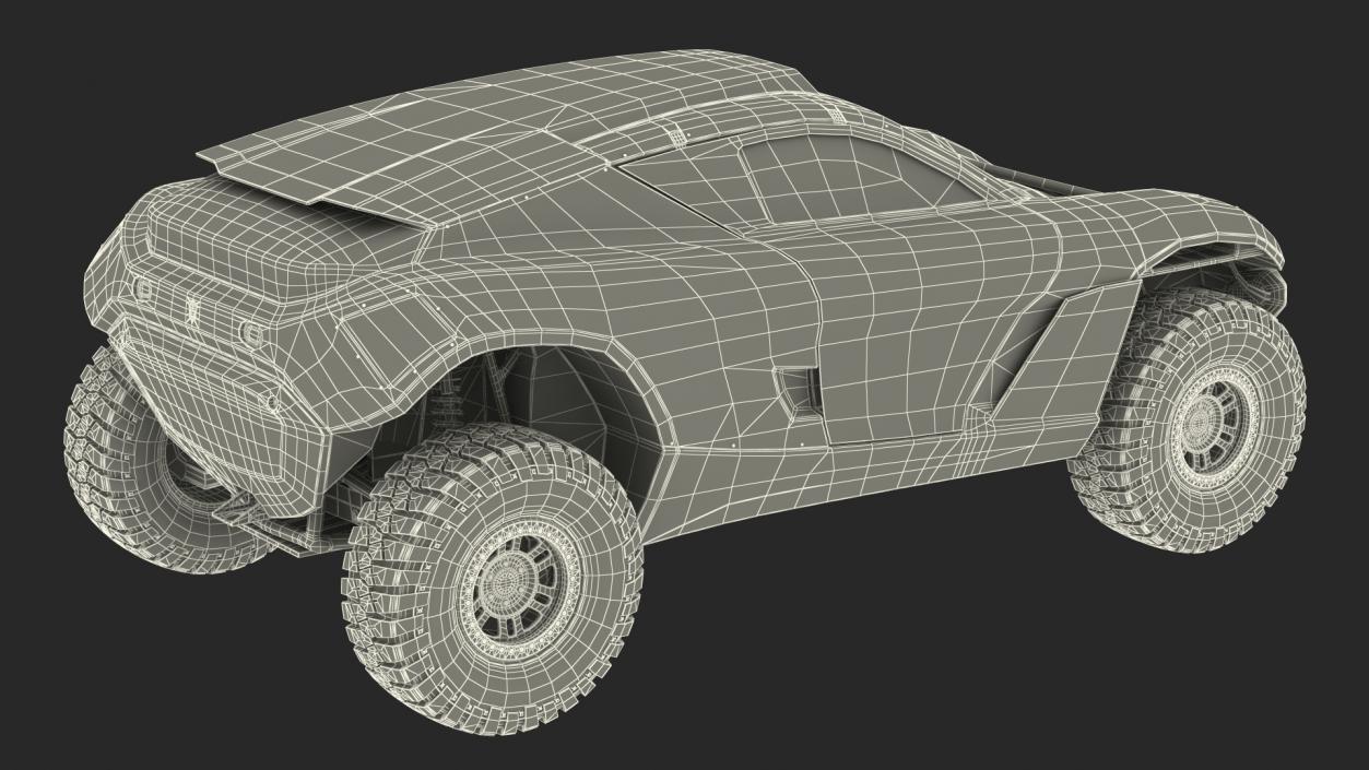 Off Road Racing Electric SUV Dirty 3D model