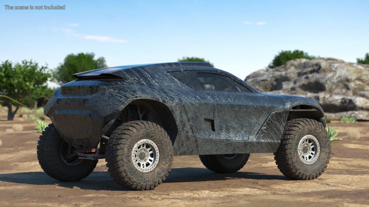 Off Road Racing Electric SUV Dirty 3D model