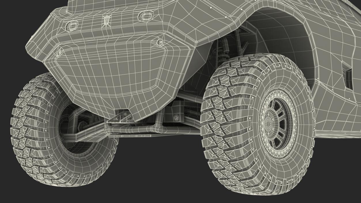 Off Road Racing Electric SUV Dirty 3D model