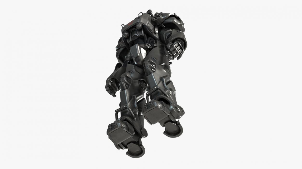 3D Fallout Power Armor T 60 with Rifle for 3D Print model