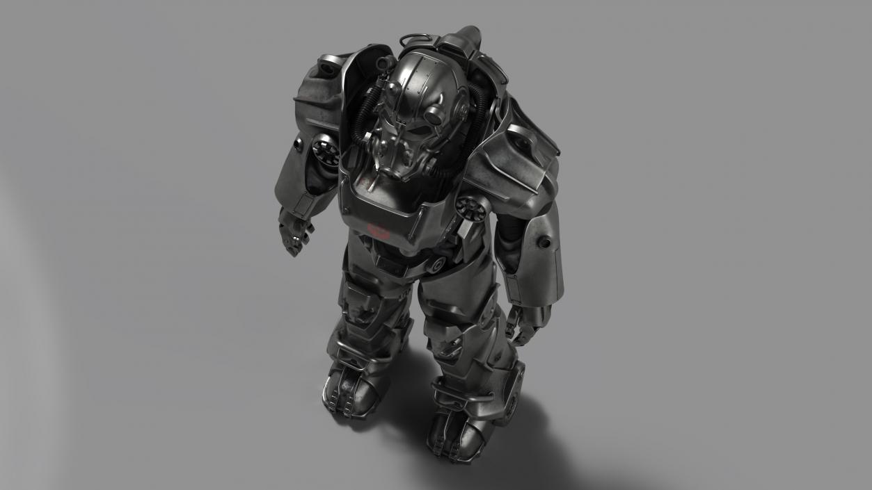 3D Fallout Power Armor T 60 with Rifle for 3D Print model