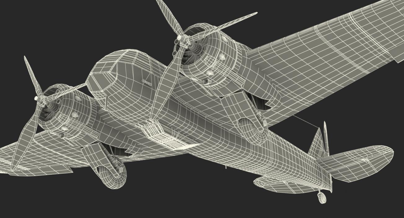 3D British Light Bomber Aircraft Bristol Blenheim