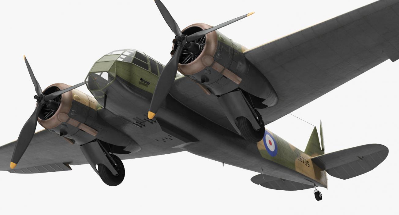 3D British Light Bomber Aircraft Bristol Blenheim