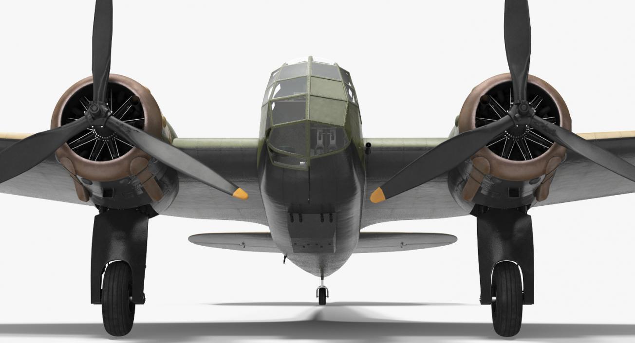 3D British Light Bomber Aircraft Bristol Blenheim