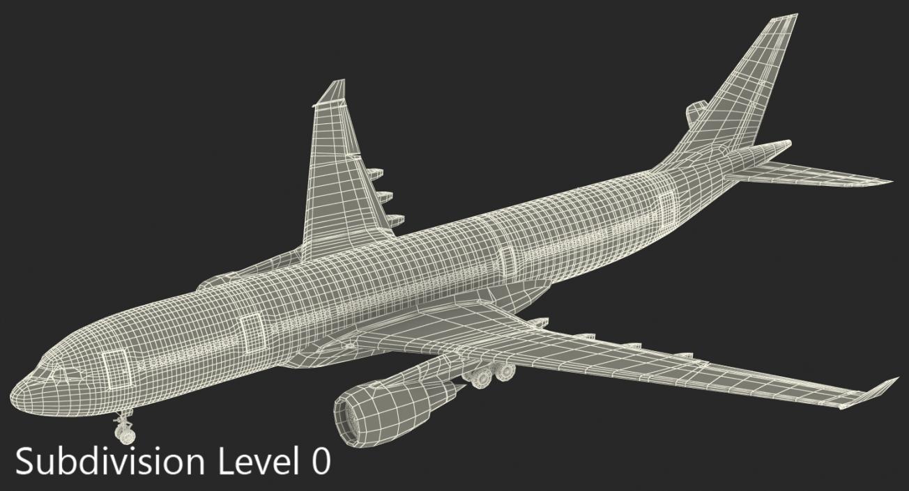 3D Jet Airliner Airbus A330 200 Generic Rigged model