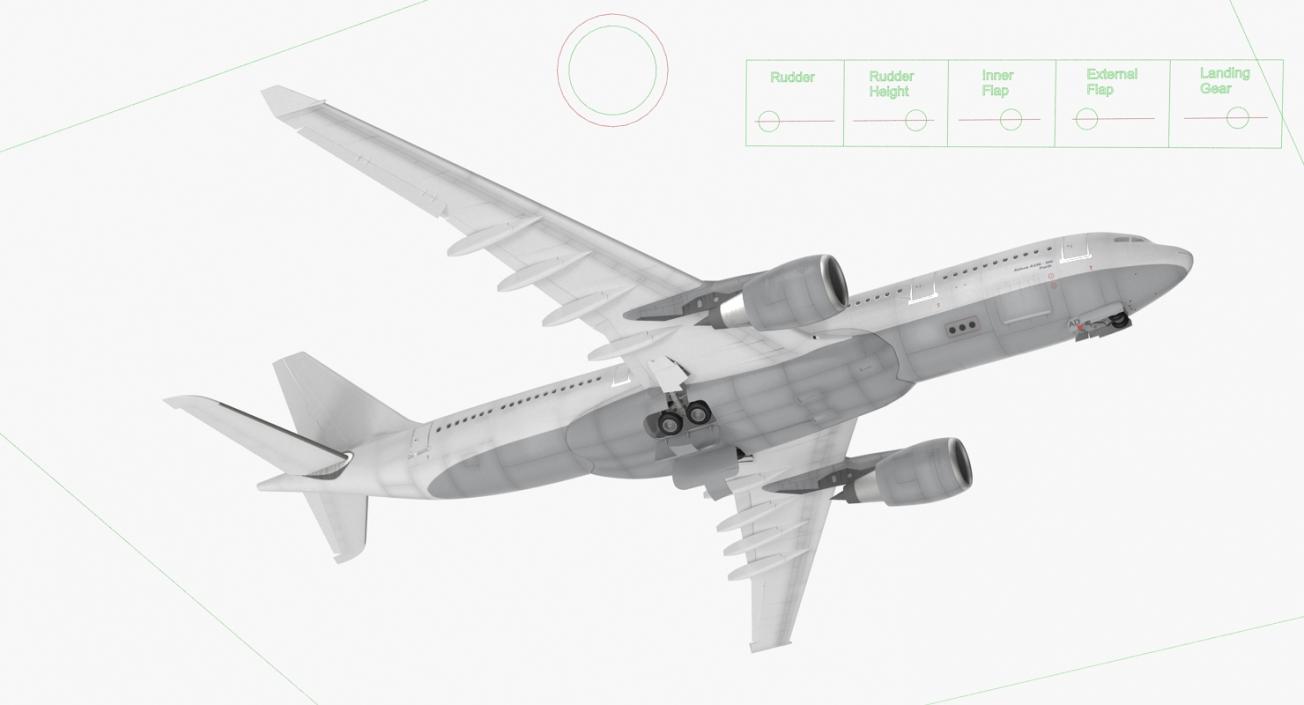 3D Jet Airliner Airbus A330 200 Generic Rigged model