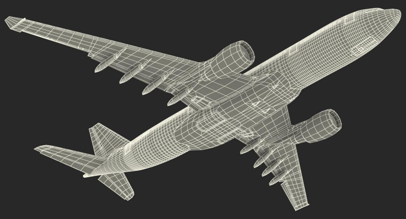 3D Jet Airliner Airbus A330 200 Generic Rigged model