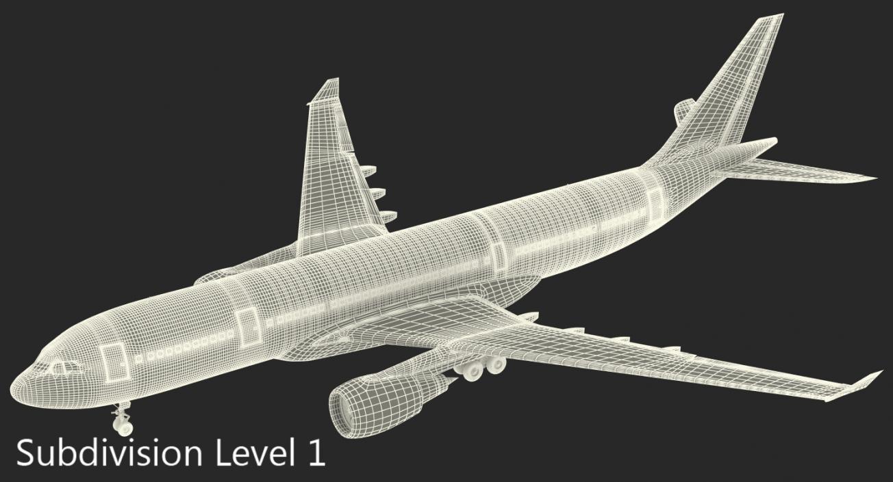 3D Jet Airliner Airbus A330 200 Generic Rigged model