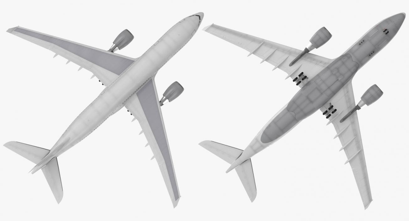 3D Jet Airliner Airbus A330 200 Generic Rigged model