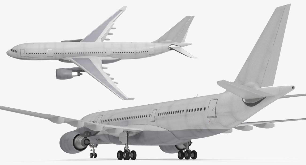 3D Jet Airliner Airbus A330 200 Generic Rigged model