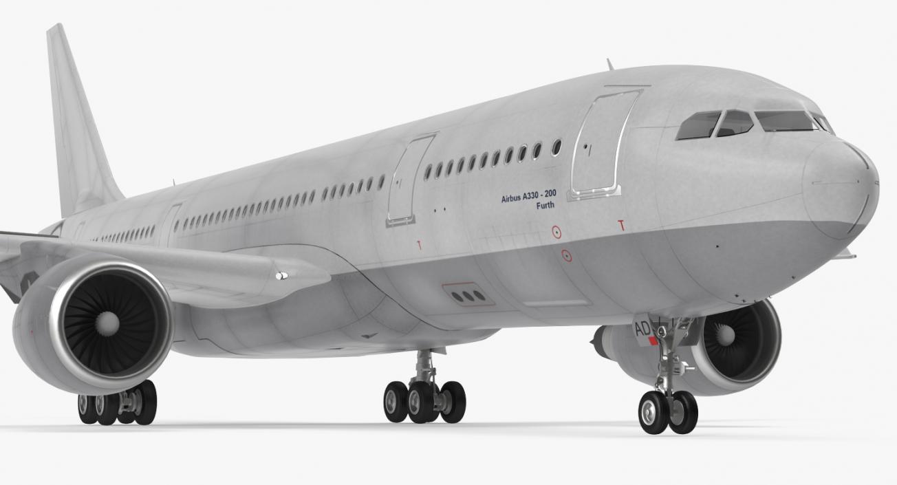 3D Jet Airliner Airbus A330 200 Generic Rigged model