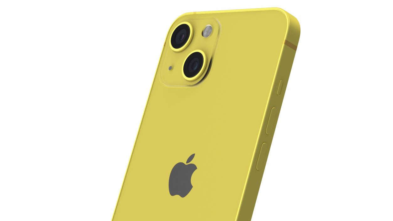 3D iPhone 14 Yellow