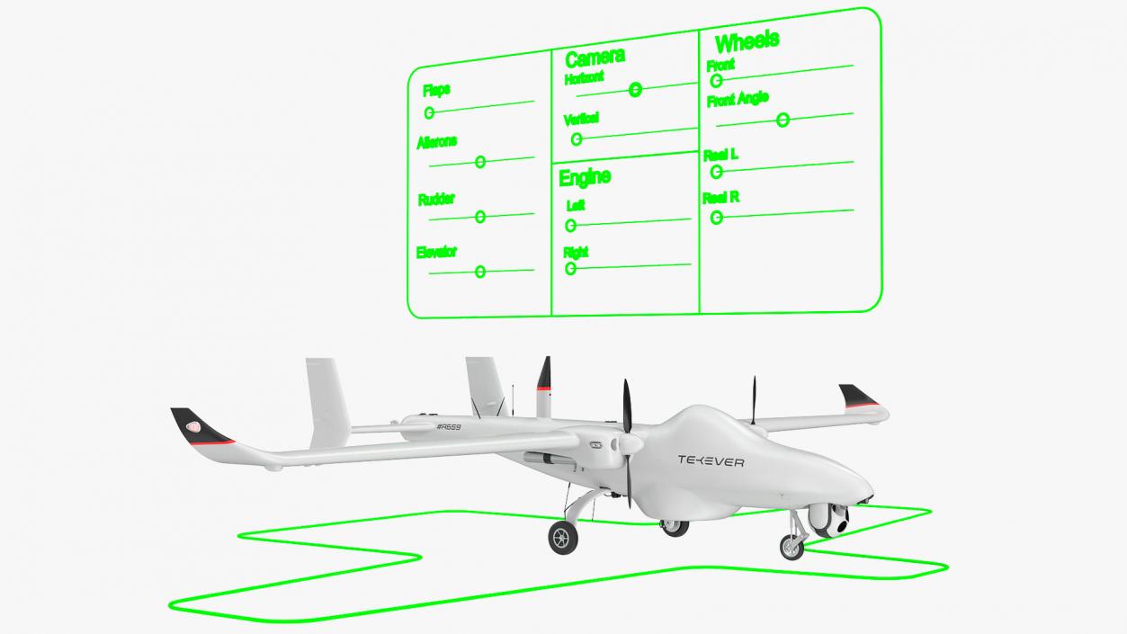 Tekever AR5 UAS Rigged 3D