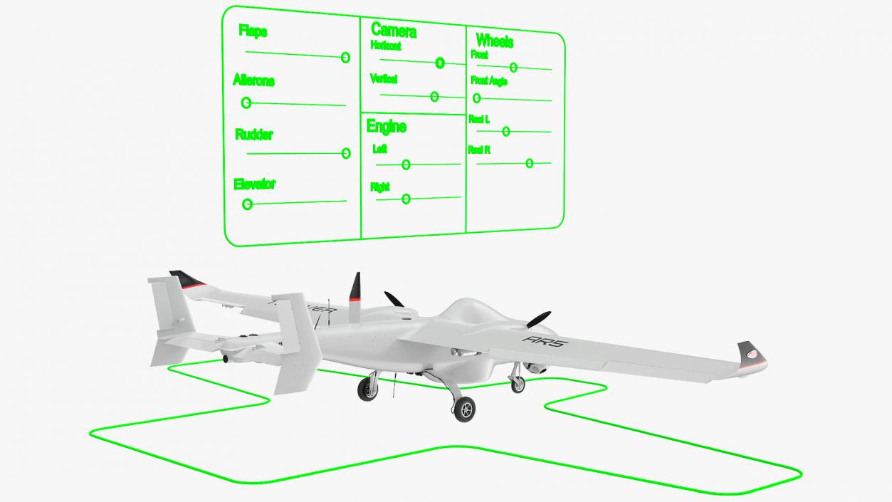 Tekever AR5 UAS Rigged 3D