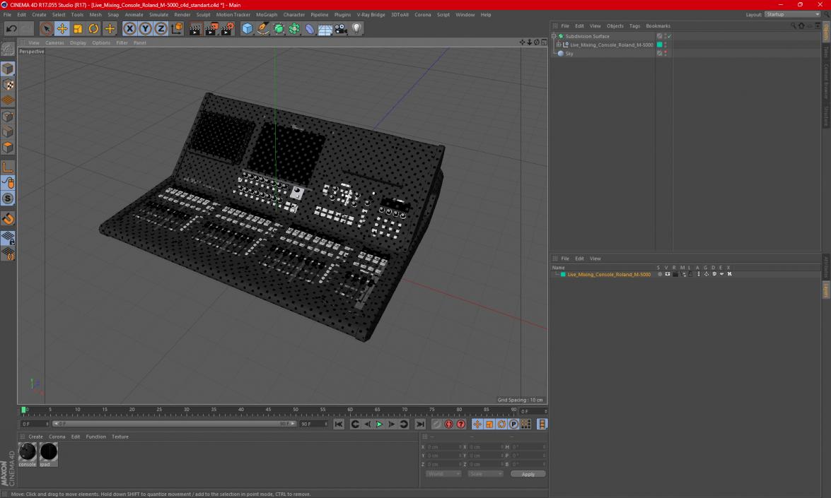 3D model Live Mixing Console Roland M-5000 2