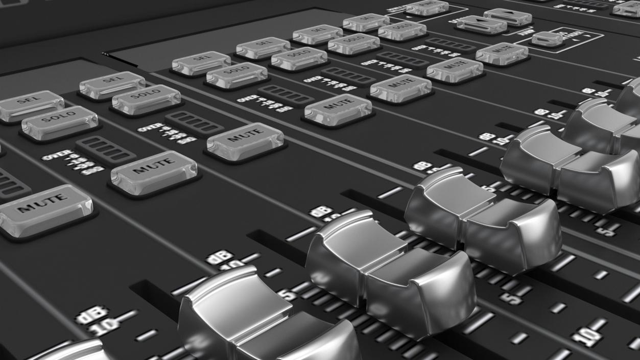 3D model Live Mixing Console Roland M-5000 2