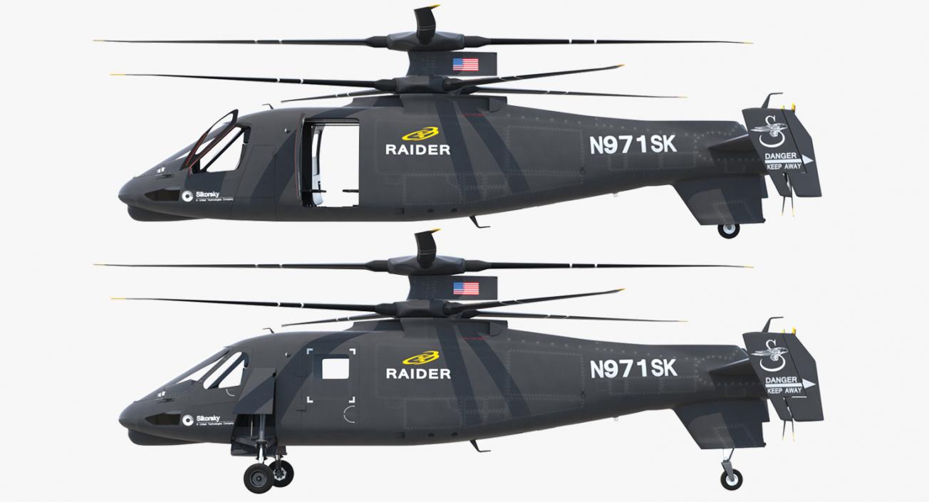 3D Sikorsky S97 Raider Rigged