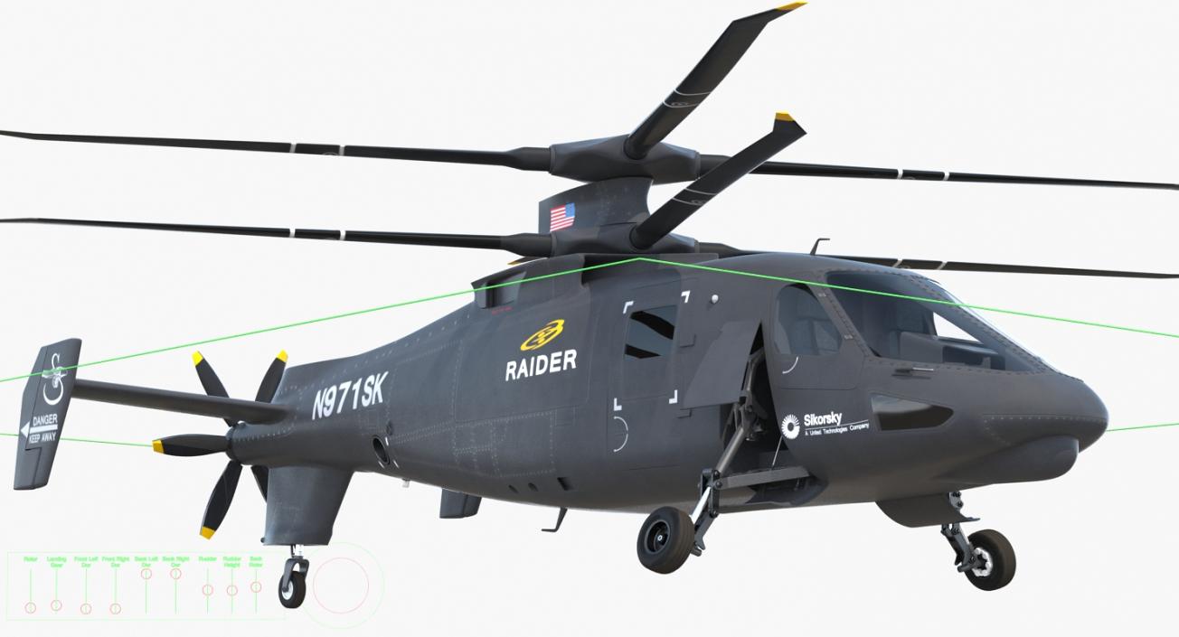 3D Sikorsky S97 Raider Rigged