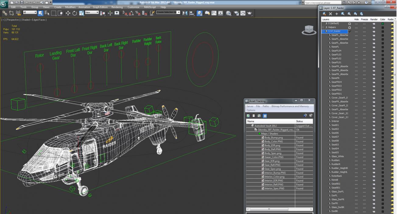 3D Sikorsky S97 Raider Rigged