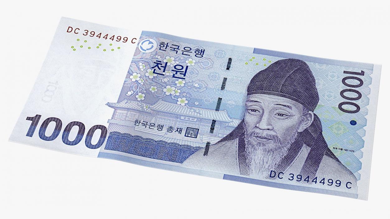 3D model South Korean Banknote Bundles Collection