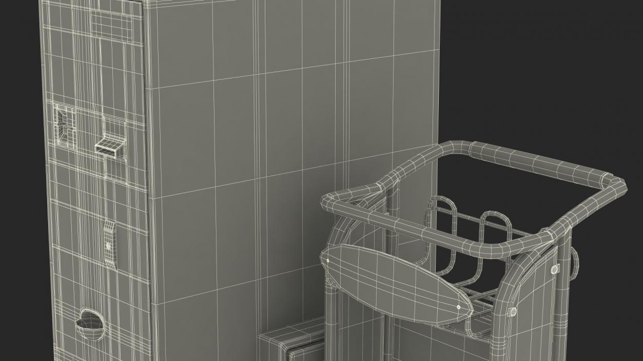 3D Airport Luggage Carts Management Equipment with Carts model