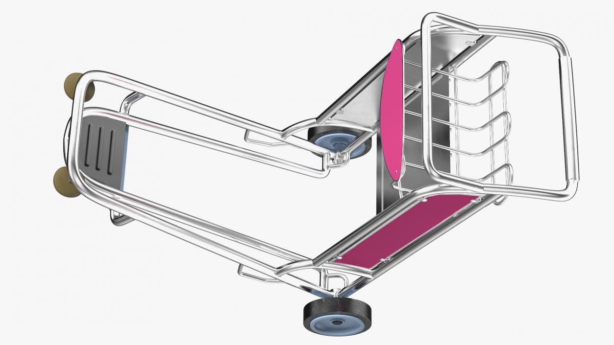 3D Airport Luggage Carts Management Equipment with Carts model