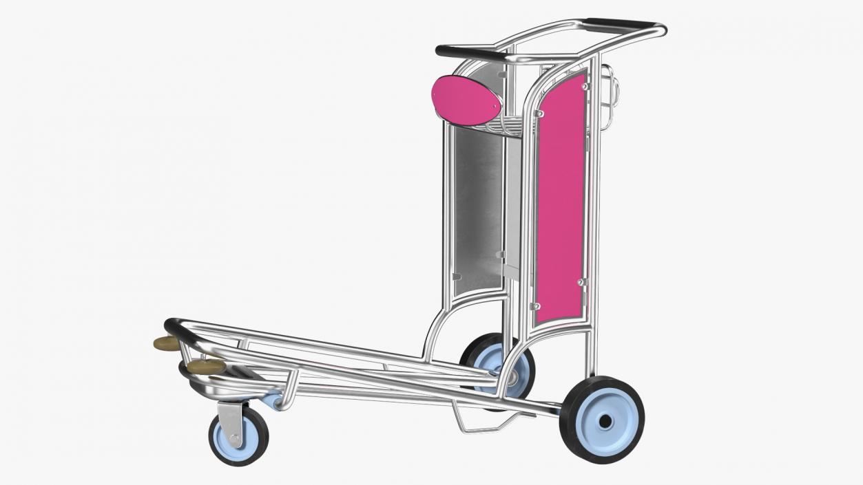 3D Airport Luggage Carts Management Equipment with Carts model