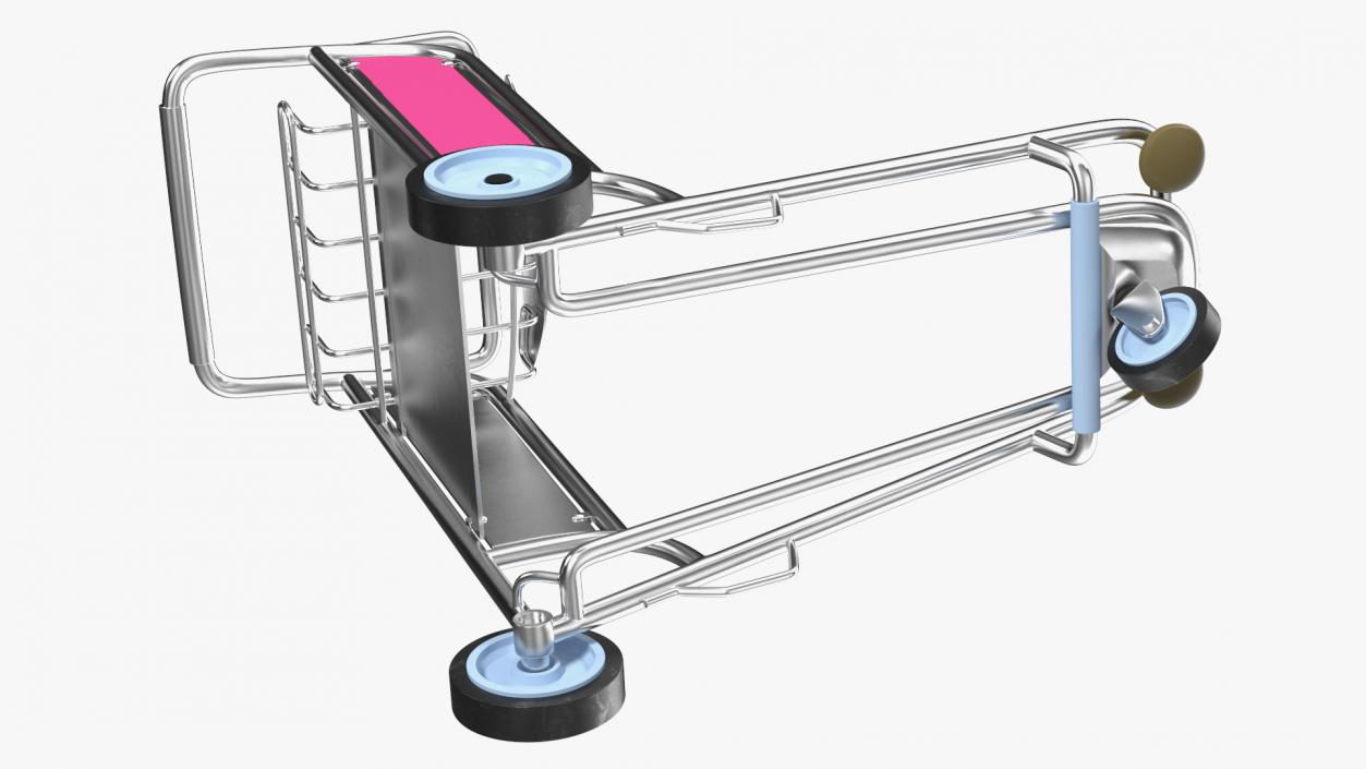 3D Airport Luggage Carts Management Equipment with Carts model