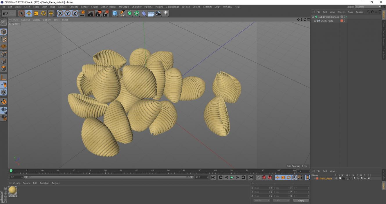 Shells Pasta 3D