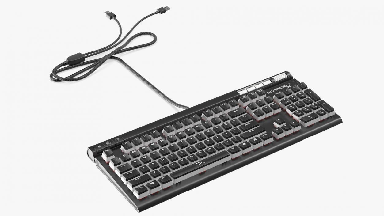 3D HyperX Alloy Elite RGB Gaming Keyboard model