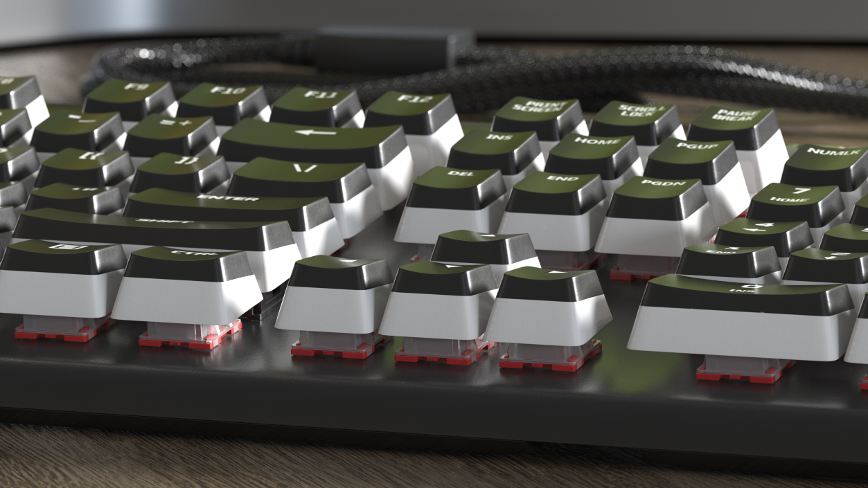 3D HyperX Alloy Elite RGB Gaming Keyboard model