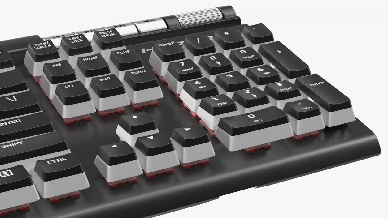 3D HyperX Alloy Elite RGB Gaming Keyboard model