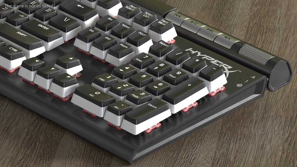 3D HyperX Alloy Elite RGB Gaming Keyboard model