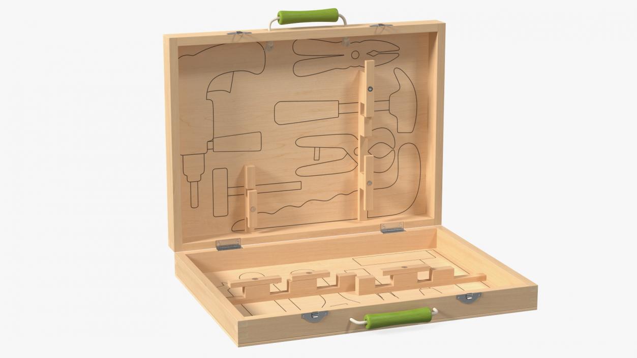 Empty Wooden Case 3D