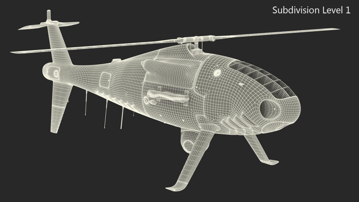 3D Camcopter UAV Rotorcraft Rigged