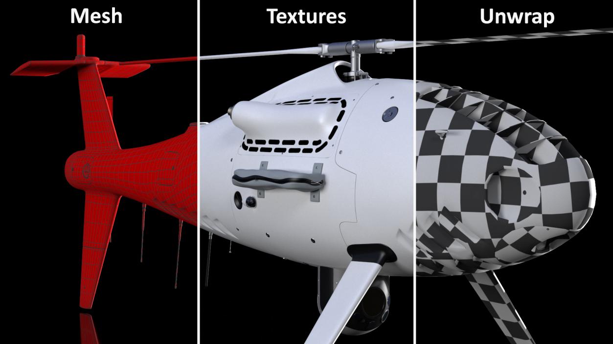 3D Camcopter UAV Rotorcraft Rigged