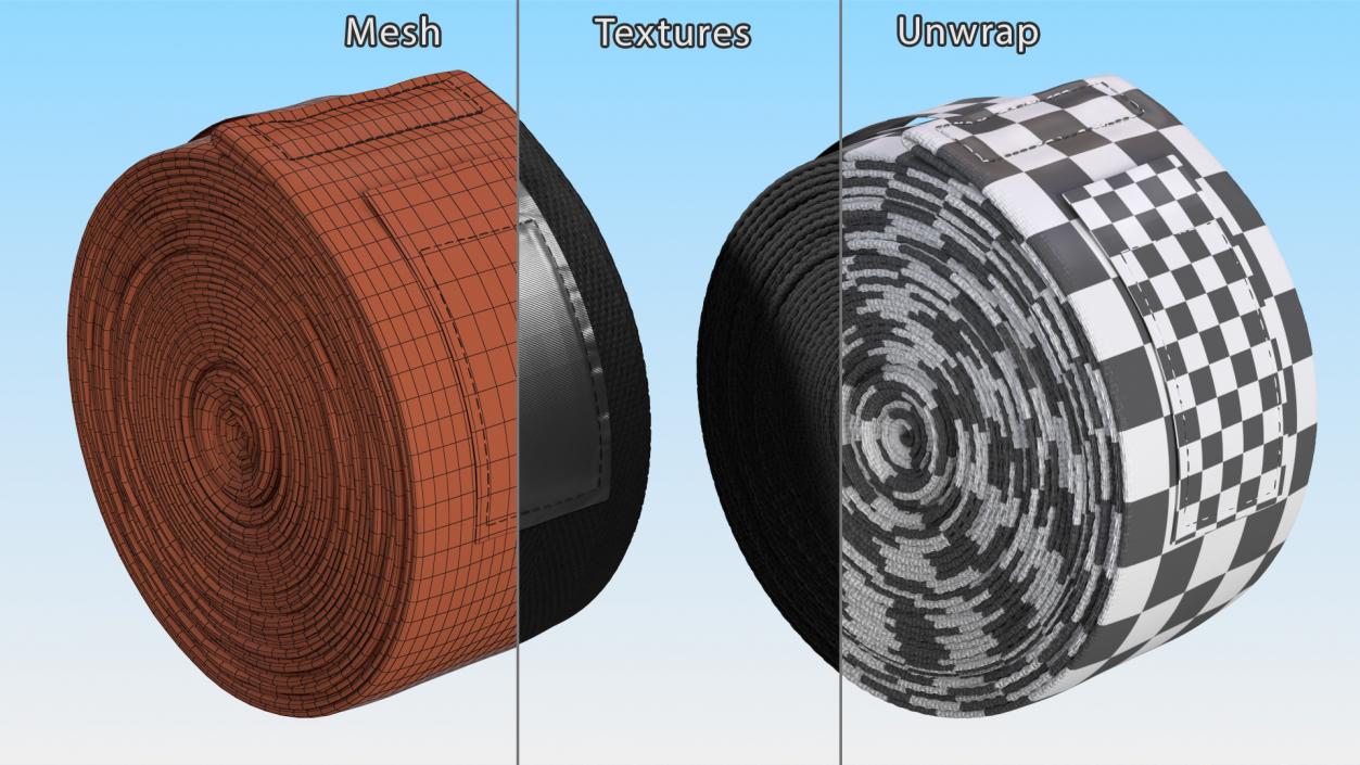 3D model Black Boxing Hand Wrap Roll(1)