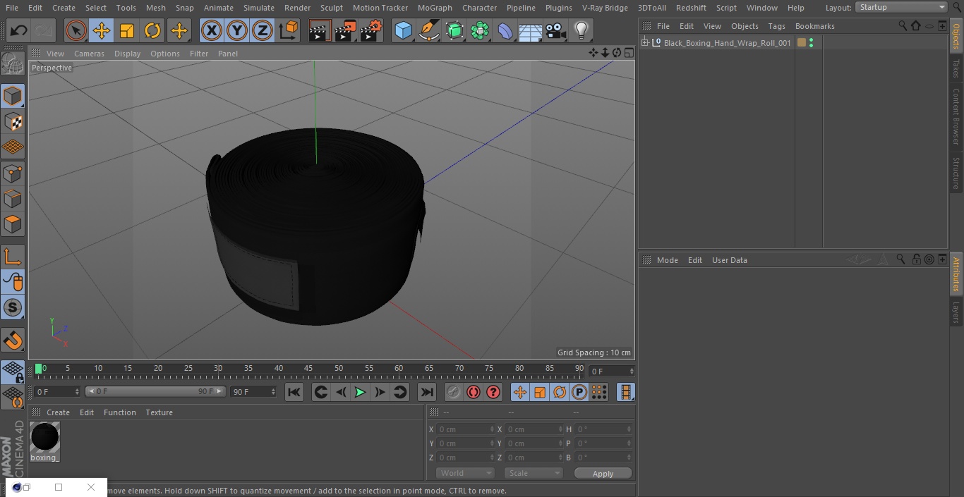 3D model Black Boxing Hand Wrap Roll(1)